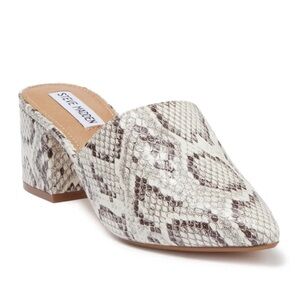 Steve Madden Bishop Block Heel Mule - snake - 9